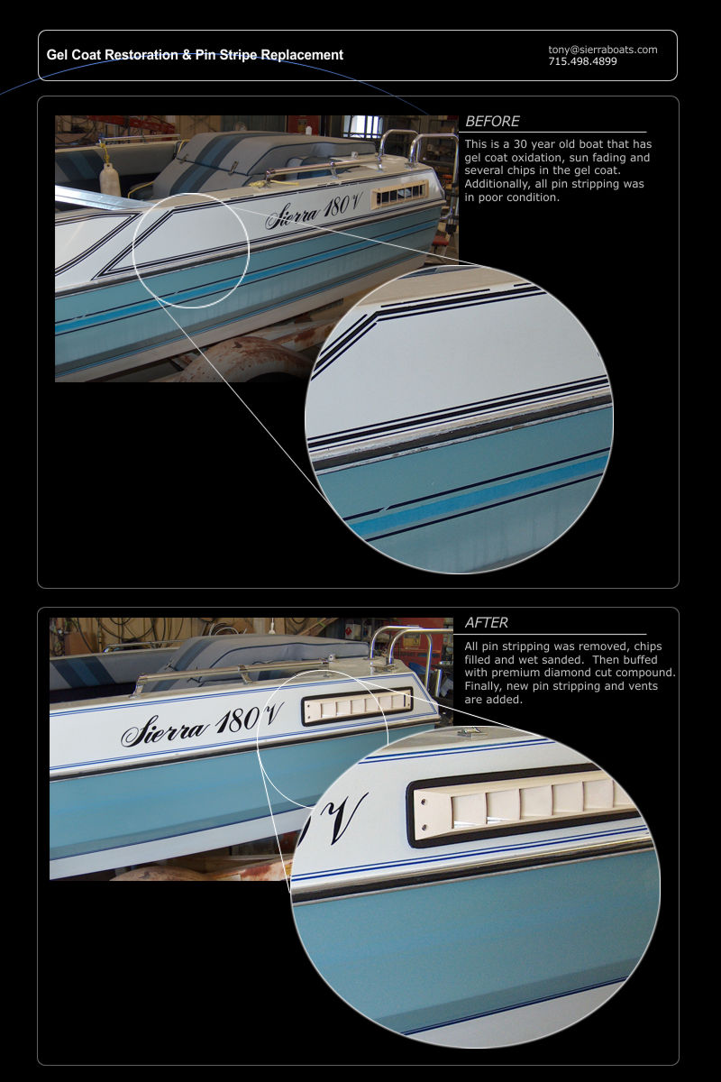 Gel Coat & Pin Stripping Repair